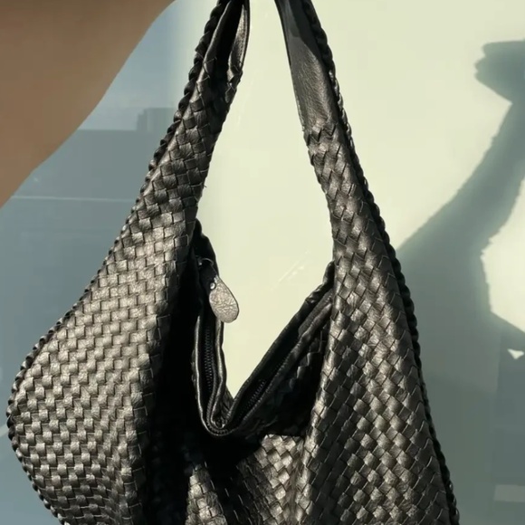 BRAND NEW EDIYSA EVERYDAY BAG - LEATHER WEAVE - HUNTER GREEN - Picture 6 of 8